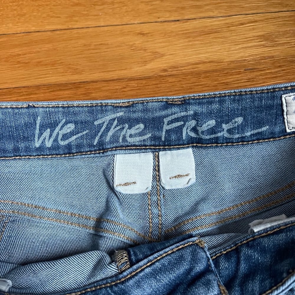 We The Free Light Blue Wide Leg Flare Jeans - Picture 3 of 6